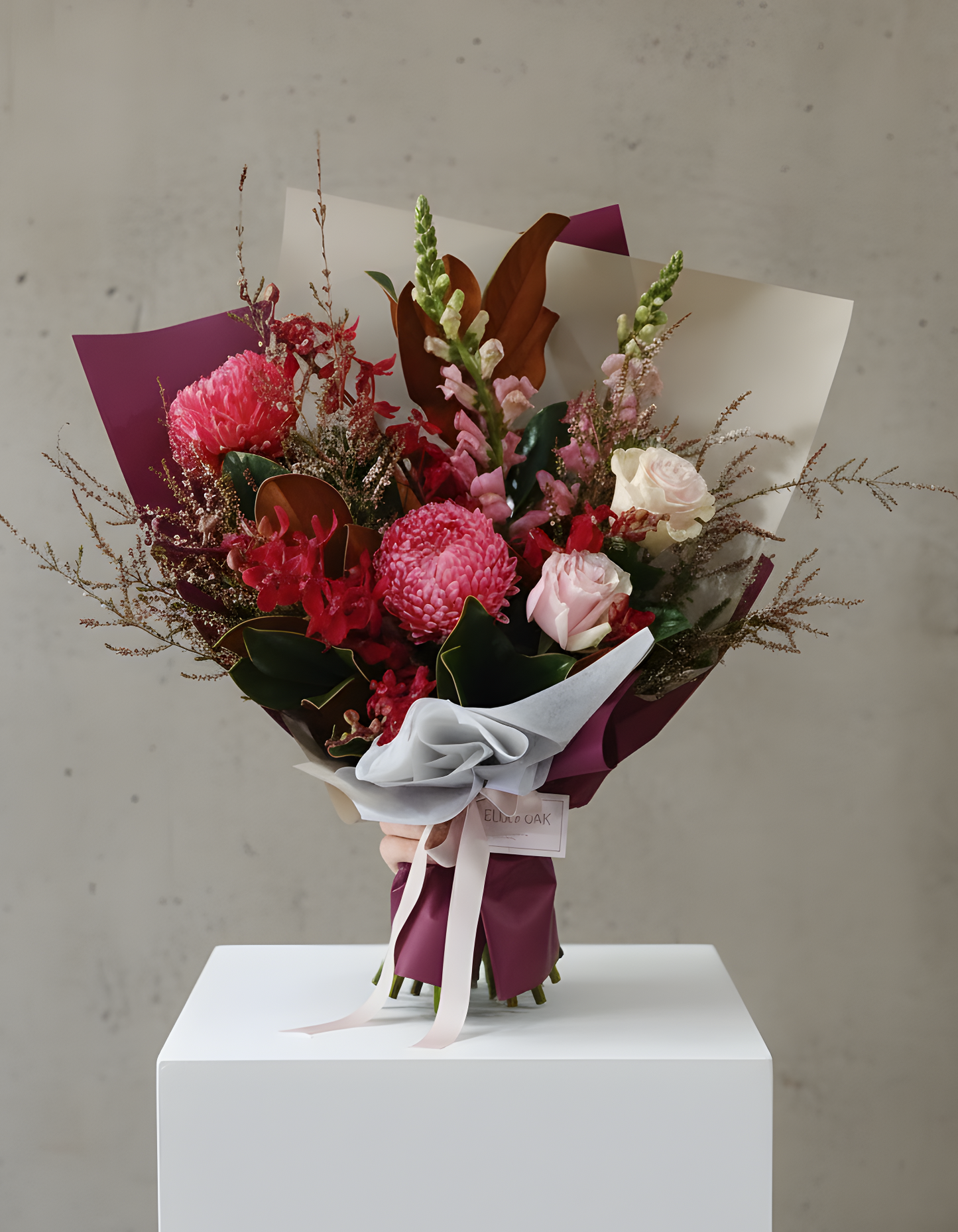 Moody Ruby Flower Bouquet | Elsie & Oak | Coolum Florist