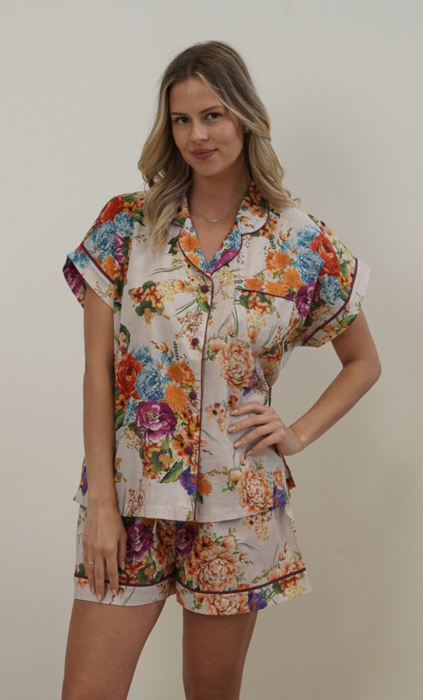 100% Cotton Pyjamas | short sleeve | Coolum Florist
