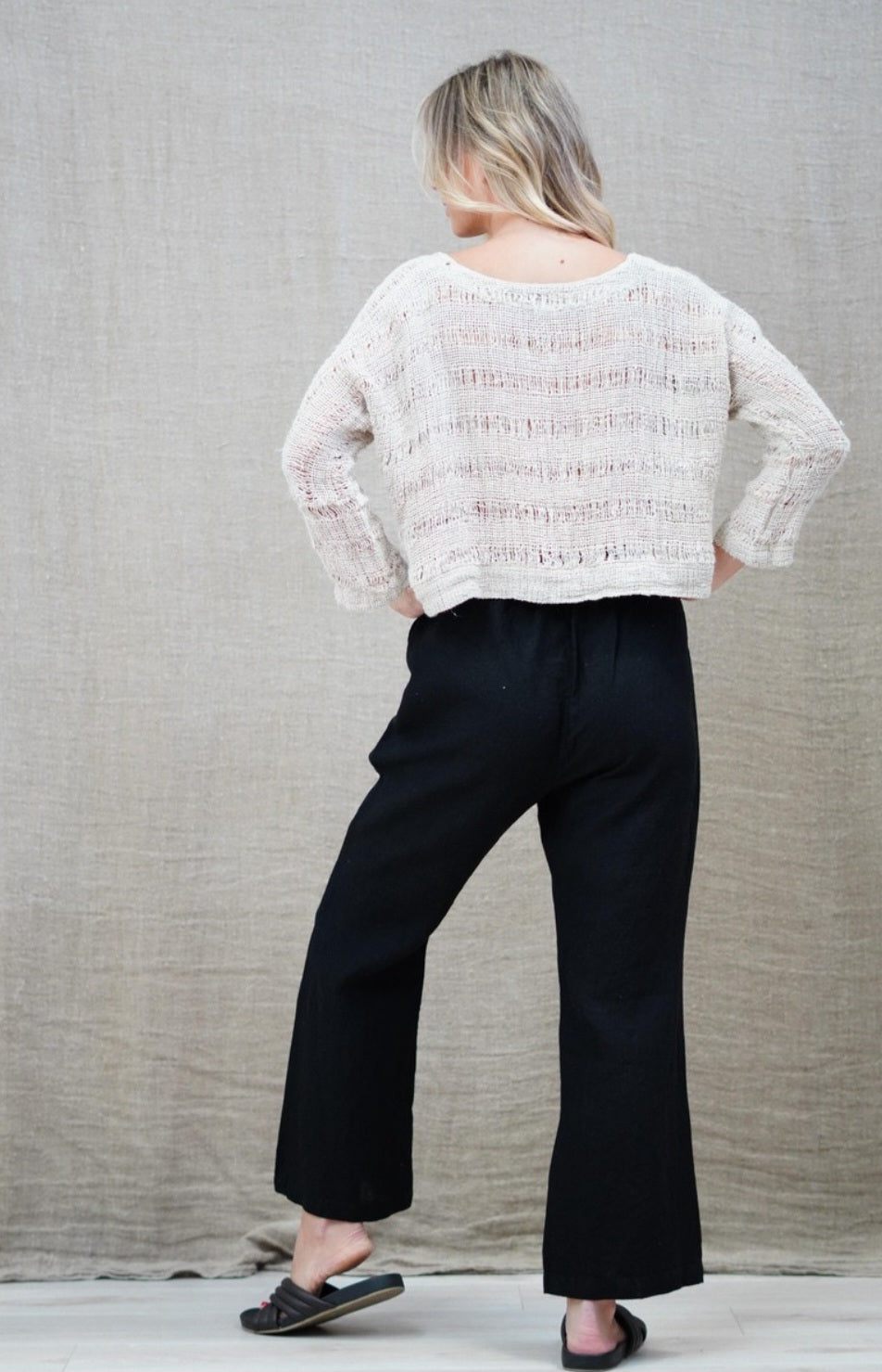 100% Linen Black Pants | Women's Clothing Sunshine Coast