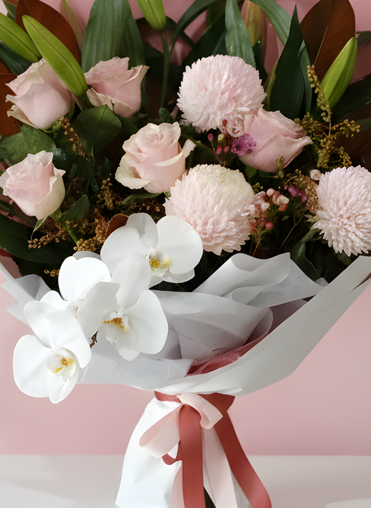 Romantic Pink Roses Bouquet | Mother's Day Flowers Sunshine Coast
