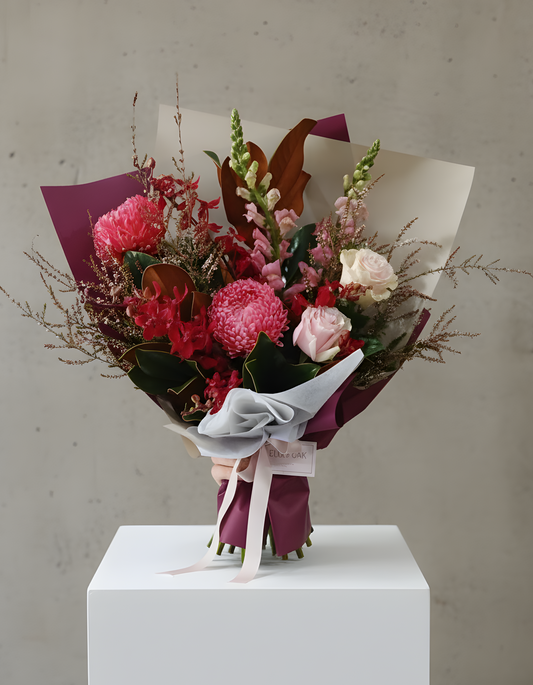 Moody Ruby Flower Bouquet | Elsie & Oak | Coolum Florist