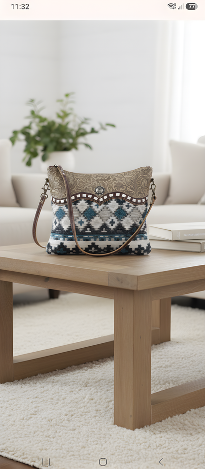 Crossbody Bag | Rug, Leather Canvas