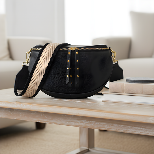 Soft Leather Crossbody Bag Black | Coolum Florist