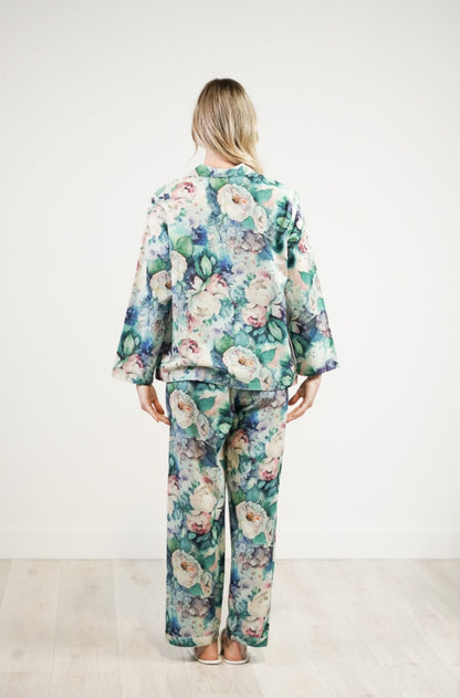 Pyjama set Long | 100% Cotton | Botanical Bloom