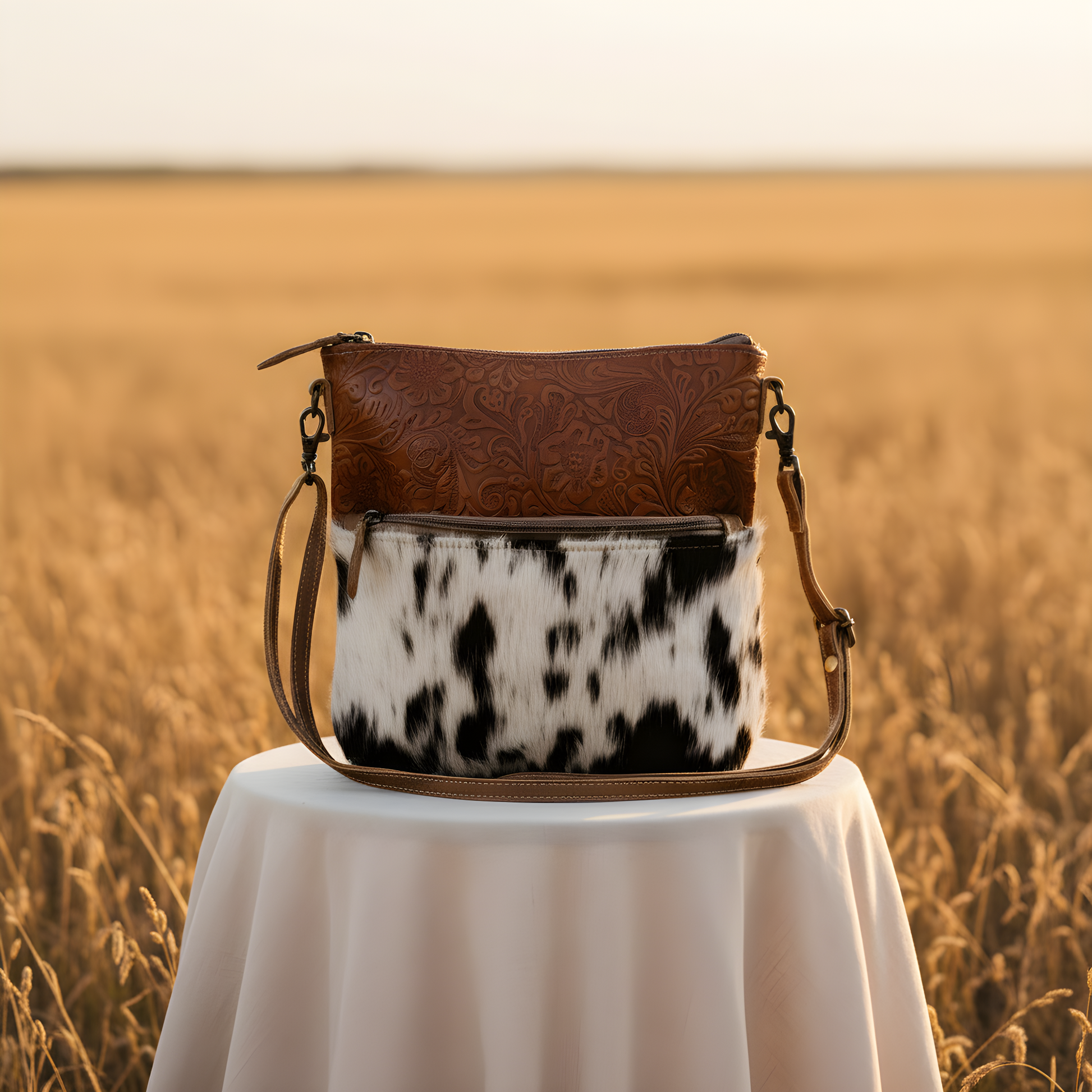 Cowhide Leather Crossbody Bag | Elsie and Oak | Australia