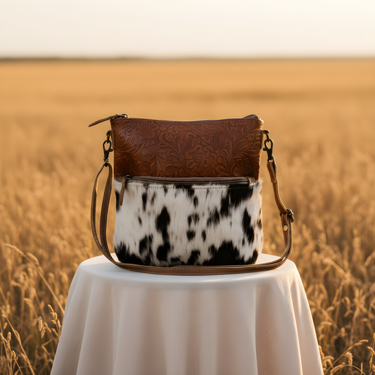 Cowhide Leather Crossbody Bag | Elsie and Oak | Australia