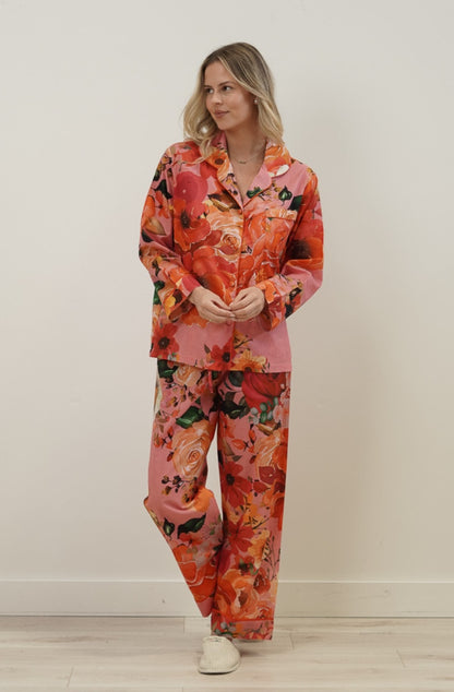 Pyjamas | 100% Australian Cotton | long sleeve | Tuscany Rose