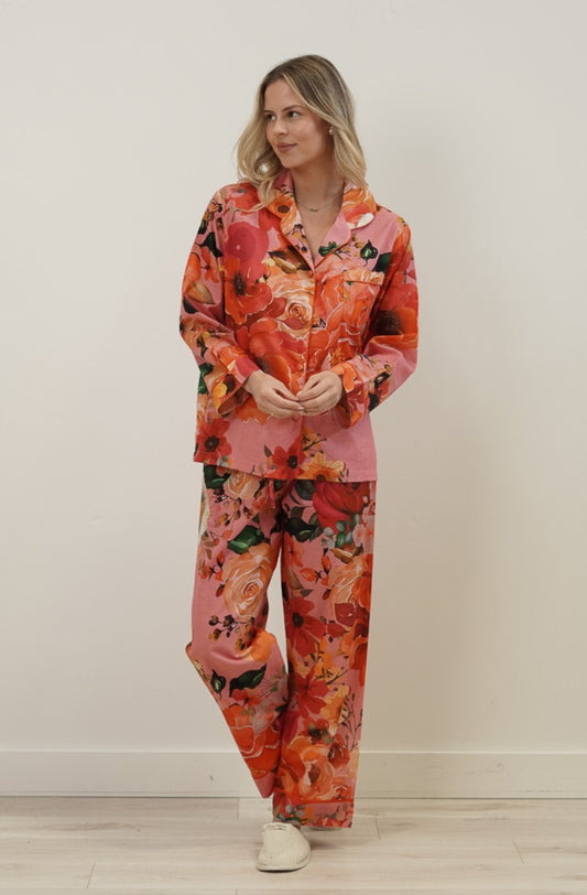 Pyjamas | 100% Australian Cotton | long sleeve | Tuscany Rose
