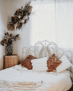 Boho Bedroom with Dried Flowers | Coolum | Sunshine Coast