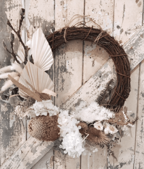 Dried Flower Workshop Sunshine Coast | Christmas Wreath | Elsie & Oak