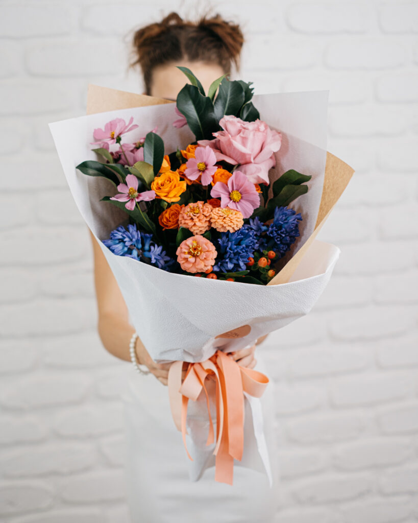 Bouquet of beautiful and colorful flowers