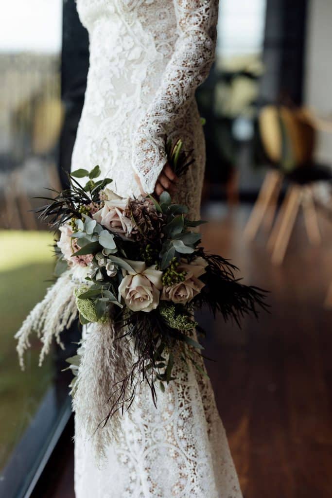 Bride Holding a Bouquet of Flower | Elsie and Oak Wedding Florist