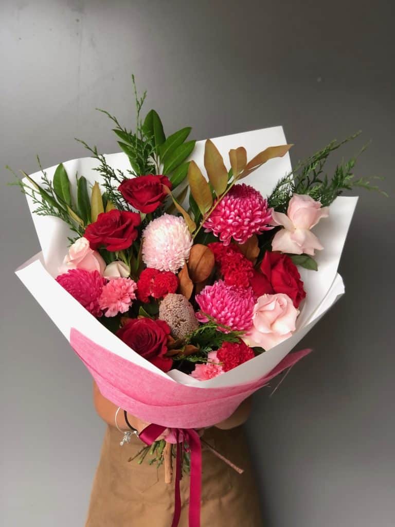 The Lovers Bouquet | Fresh Flowers | Same Day Flower Delivery | Coolum Florist | Valentine's Day Flowers