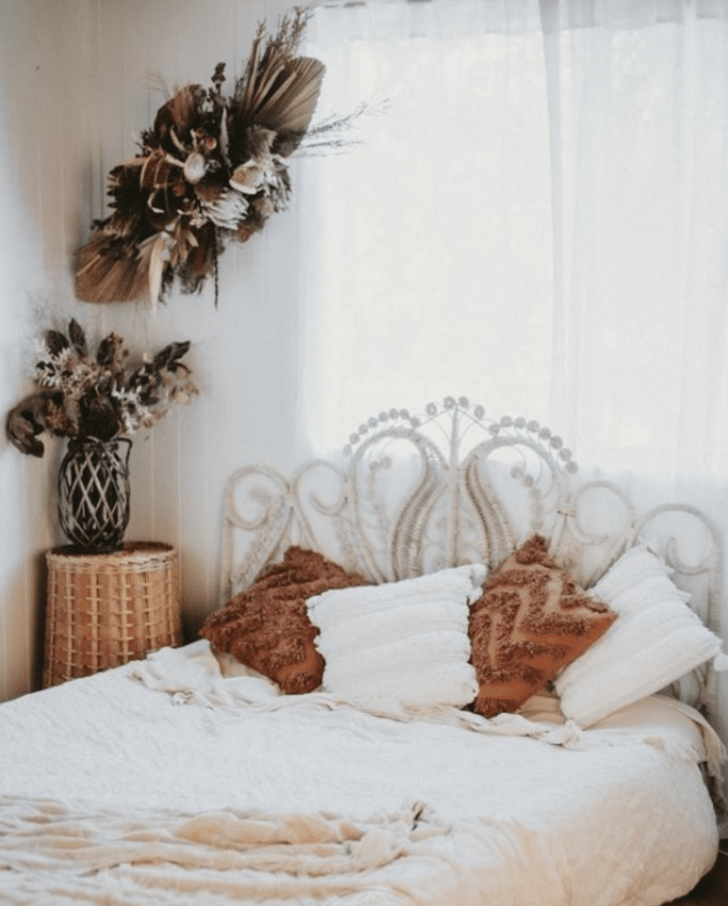 Boho Bedroom with Dried Flowers | Coolum Florist | Sunshine Coast Florist | Sunshine Coast Same Day Flower Delivery