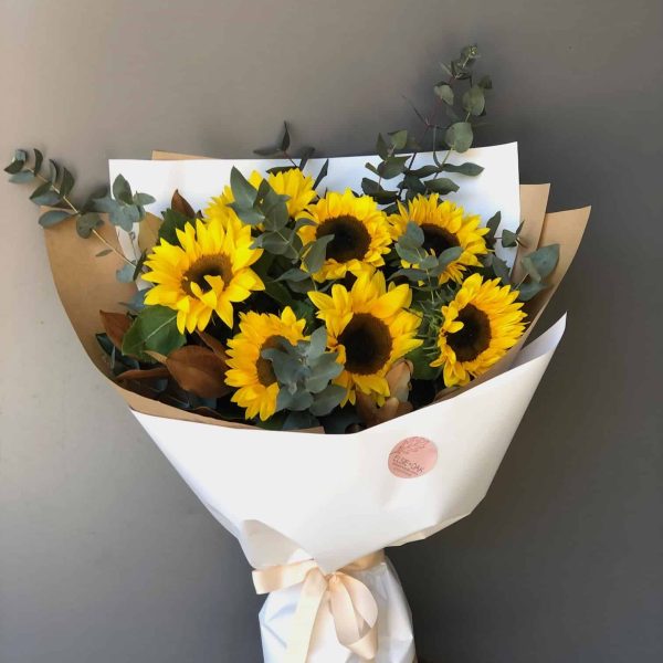 Sunflower Bouquet | Elsie and Oak | Coolum Florist | Same Day Flower Delivery Sunshine Coast | Sunshine Coast Florist